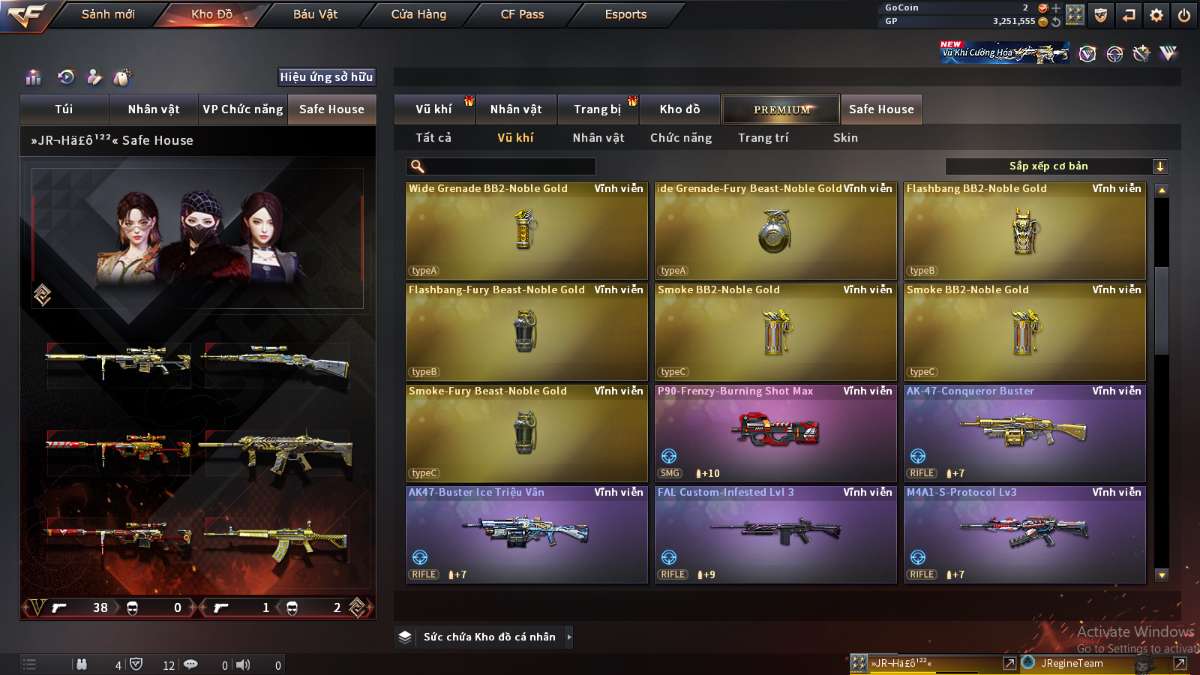 shop acc cf uy tin gia re